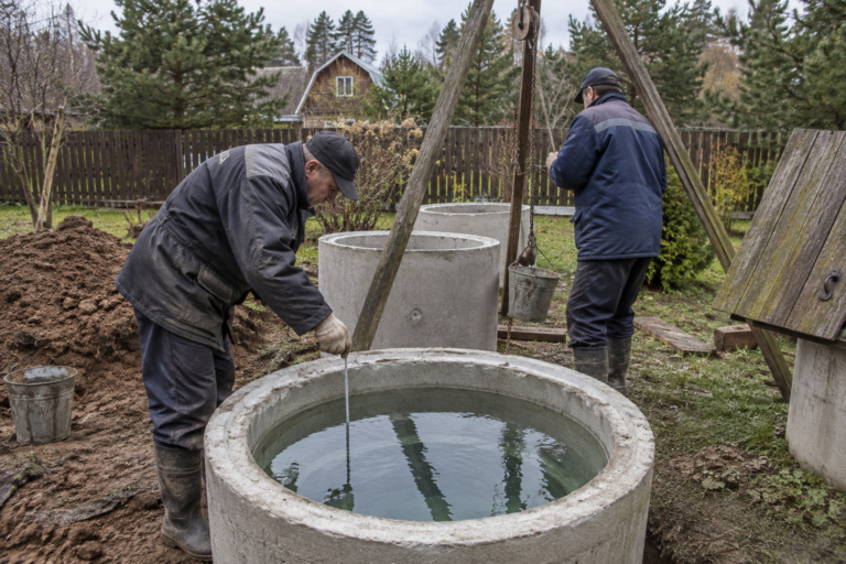 Восстановленный уровень воды после углубления